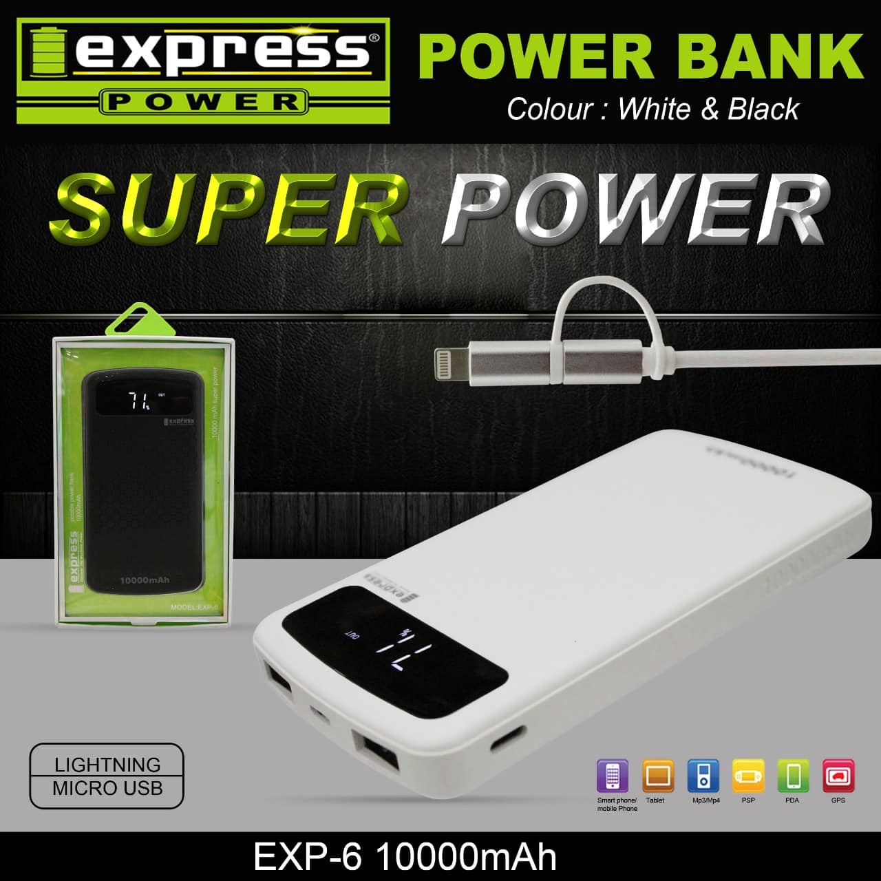 POWER BANK EXPRESS EXP 6 10000 MaH KLIKTOBUY