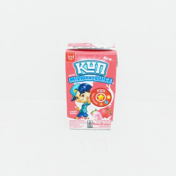 KUN UHT MILK JUICE STROBERI 110
