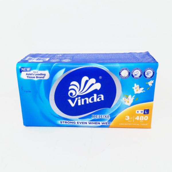 VINDA DELUXE FACIAL TISSUE L 3 PLY 480 PLY