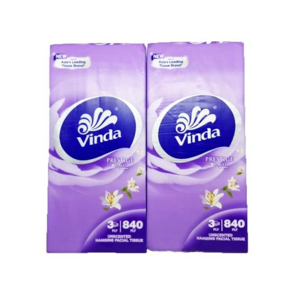 VINDA PRESTIGE 4D DECO HANGING FACIAL 3PLY 840 PLY X2