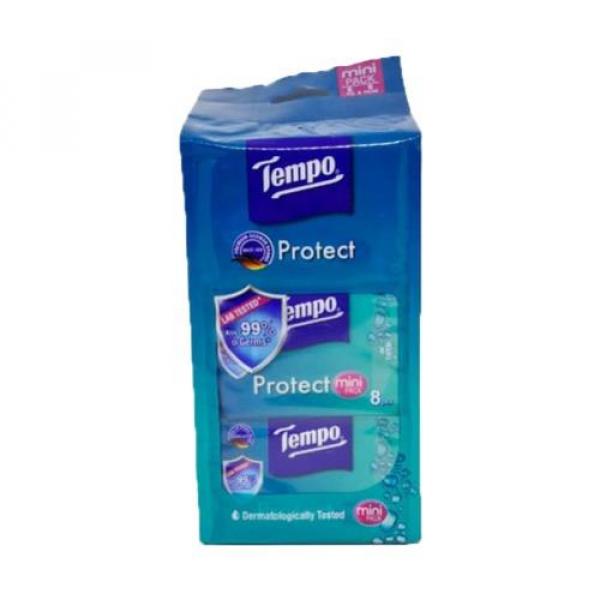 TEMPO WIPES PROTECT MINI 8 PCS X 6 PACKS